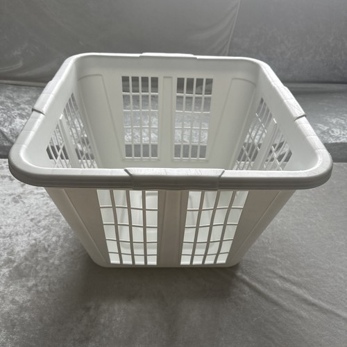 Vintage Made in USA 1994 Rubbermaid Square 3/4 Scheffel Wäschekorb 2972 weiß - Bild 2 von 13