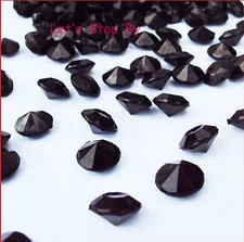 2000 Black Acrylic Diamond Confetti 1/3ct for Wedding Decoration Table Scatters