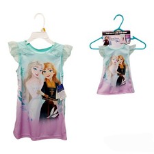 Disney Frozen Anna  Elsa Girl  18" Doll Matching Nightgown Pajamas-2T