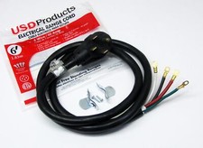 Range Oven Electric Power Cord 4 Prong Wire 40 Amp 6' Foot Heavy Duty