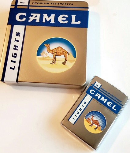 Zippo Camel 20 Filters Z 504 1999 100 Made Brushed Chrome special tin & insert - Picture 10 of 15