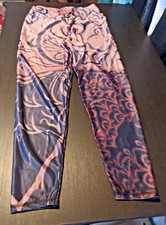 Damen Glanz Leggins Gr. XL Mehrfarbig