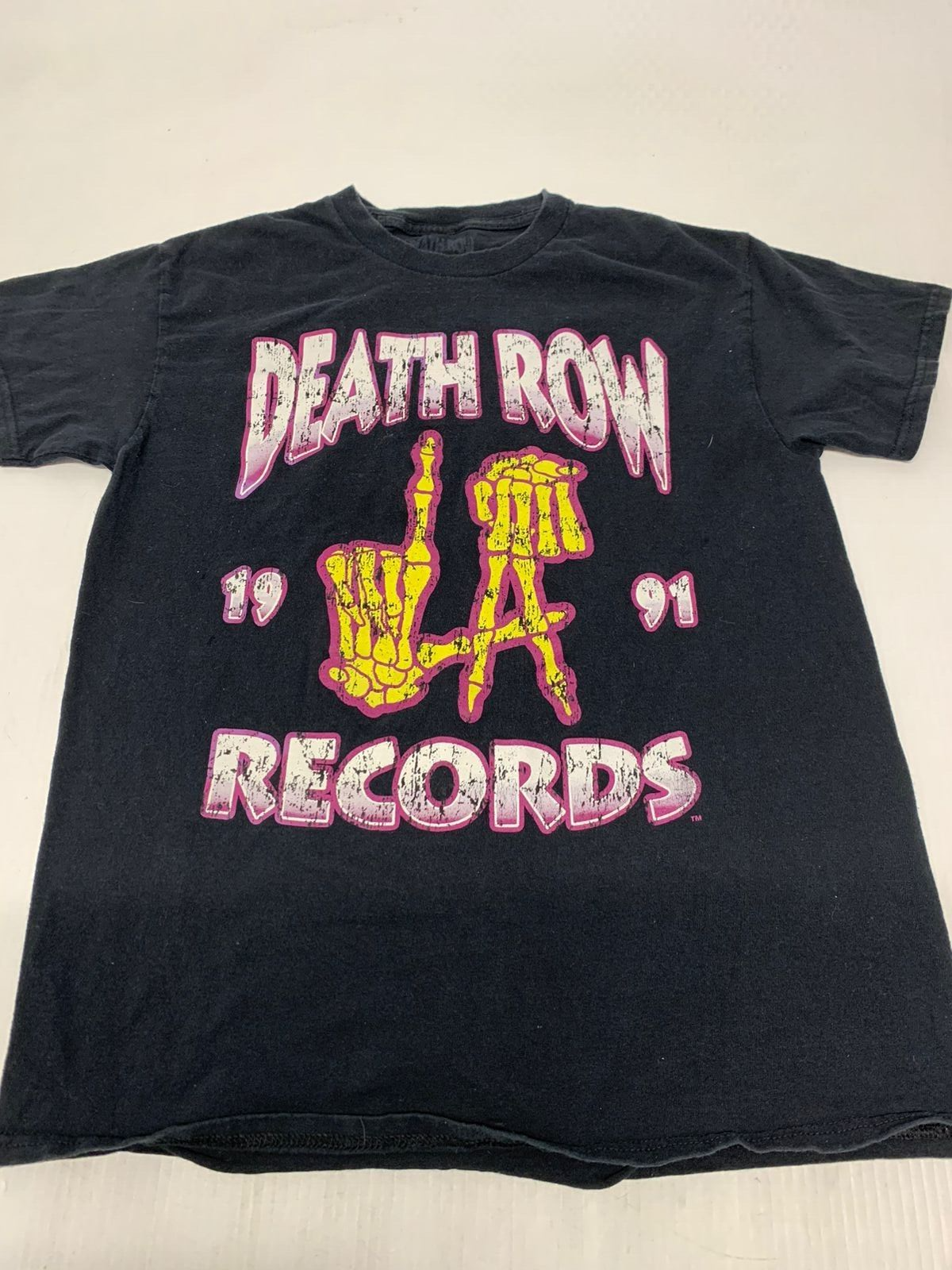 FILA T Shirt Vintage Black Death Row Records 1991 Taglia M Uomo A59