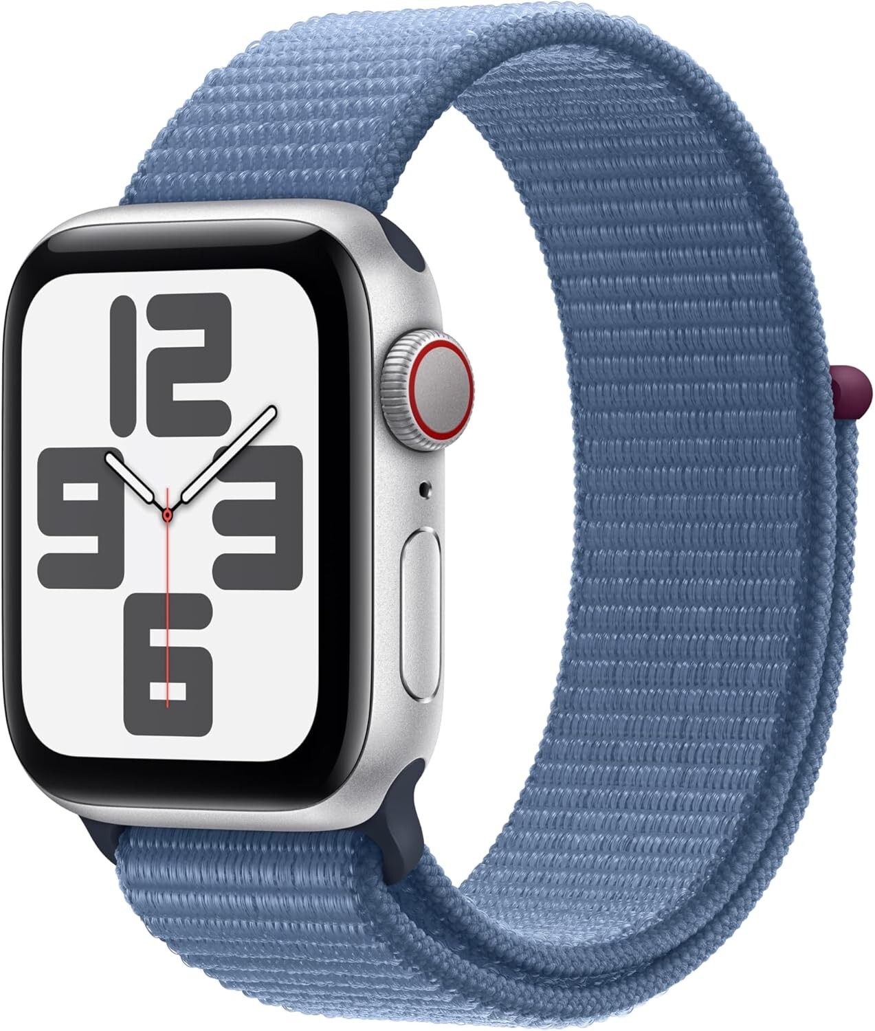 Apple Watch SE 2nd Gen GPS + Cellular 44mm Aluminum Winter Blue Sport Loop-image