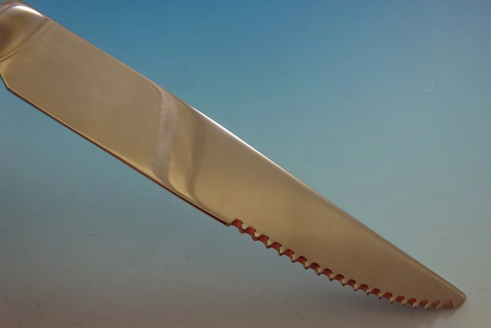 Juego de cuchillos para carne de plata esterlina flautas de toalla 4 piezas HHWS personalizados 8 1/2" Foto 2 de 2