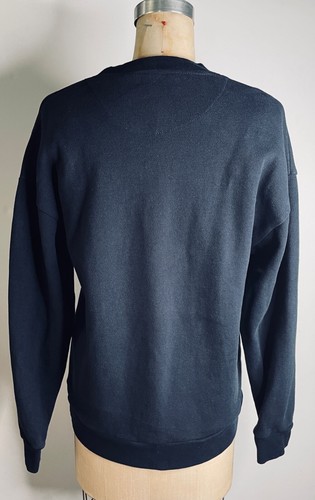 ZARA MEN'S BON MARIN NAVY BLUE NAUTICAL PULLOVER SWEATSHIRT COTTON PIQUE*S - Picture 2 of 3