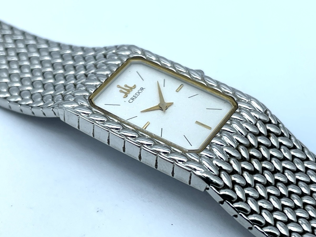 Near MINT Vintage SEIKO Credor Integral Quartz Ladies Watch White