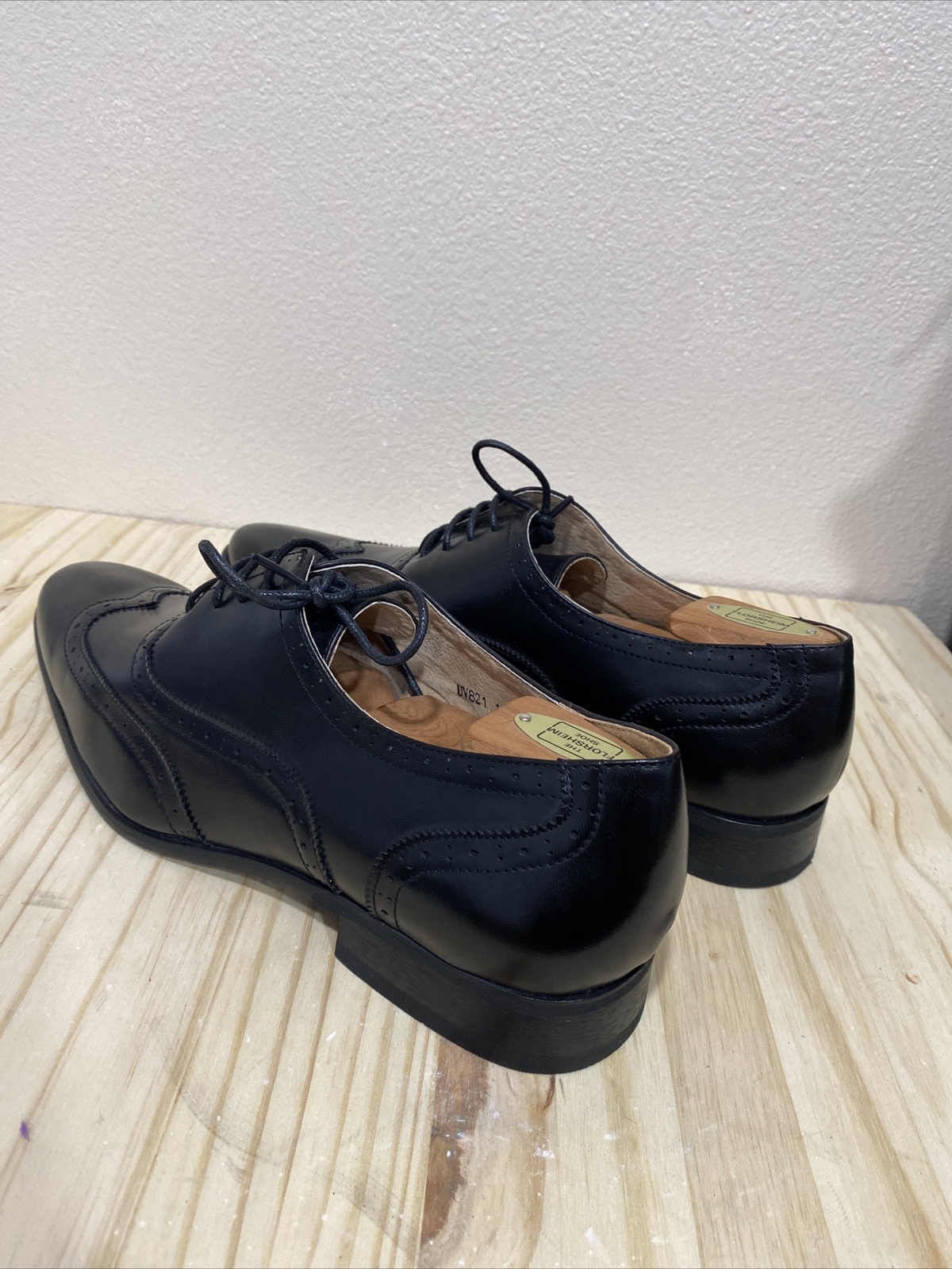 SAOLA Scarpe eleganti da uomo firmate Uv Wingtip nere taglia 12 nuove senza scatola