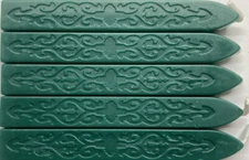 Pine Green (solid color) Sealing Wax (with wick) - 5 Sticks