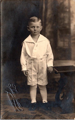 Postcard Real Photo RPPC Photo of 3-Year-old Delbert Eisele 1922