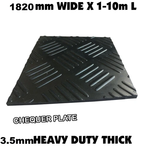 Heavy Duty Rubber Workshop Camper Matting Van Chequer 3.9m x 1.82m w Ute Mat - Picture 5 of 6