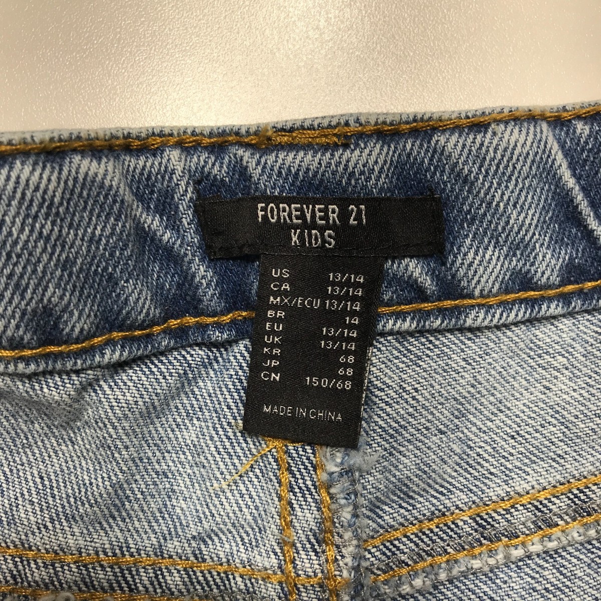 Forever 21 Kids Girls Size 13/14 NWT Denim Concert Mid Rise Slim Fit  Destroyed | eBay