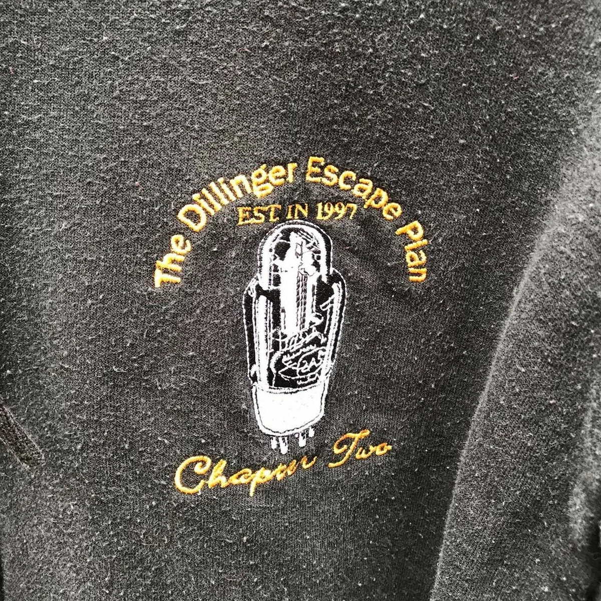 Vintage 2002 Dillinger Escape Plan Chapter Two faded black zip up