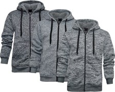 Mens Sherpa Lined Hoodie Full Zip Grindle Hooded Winter Warmer Jacket M - 3XL