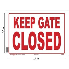 Hillman  10" x 14" Keep Gate Closed Sign