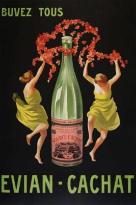Spring Mineral Water Evian Cachat Girl Dance Art Wall Indoor Room - POSTER 20x30