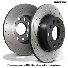 272MM REAR GROOVED DRILLED BRAKE DISCS FOR AUDI A1 A3 TT S3 8P 8V 2003+
