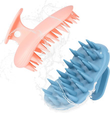 2pcs Shampoo Brush Hair Scalp Massager,100 Silicone Scalp Scrubber,Scalp for