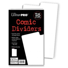 Ultra Pro Comic Storage Dividers pack of 25 - WHITE