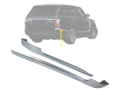 Range Rover Rear Bumper Silver Trims Vogue Autobiography Fits 2013-2021 L405