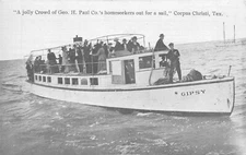 Postcard C-1910 Texas Corpus Christie Jolly crowd Paul Company Gipsy 23-13623