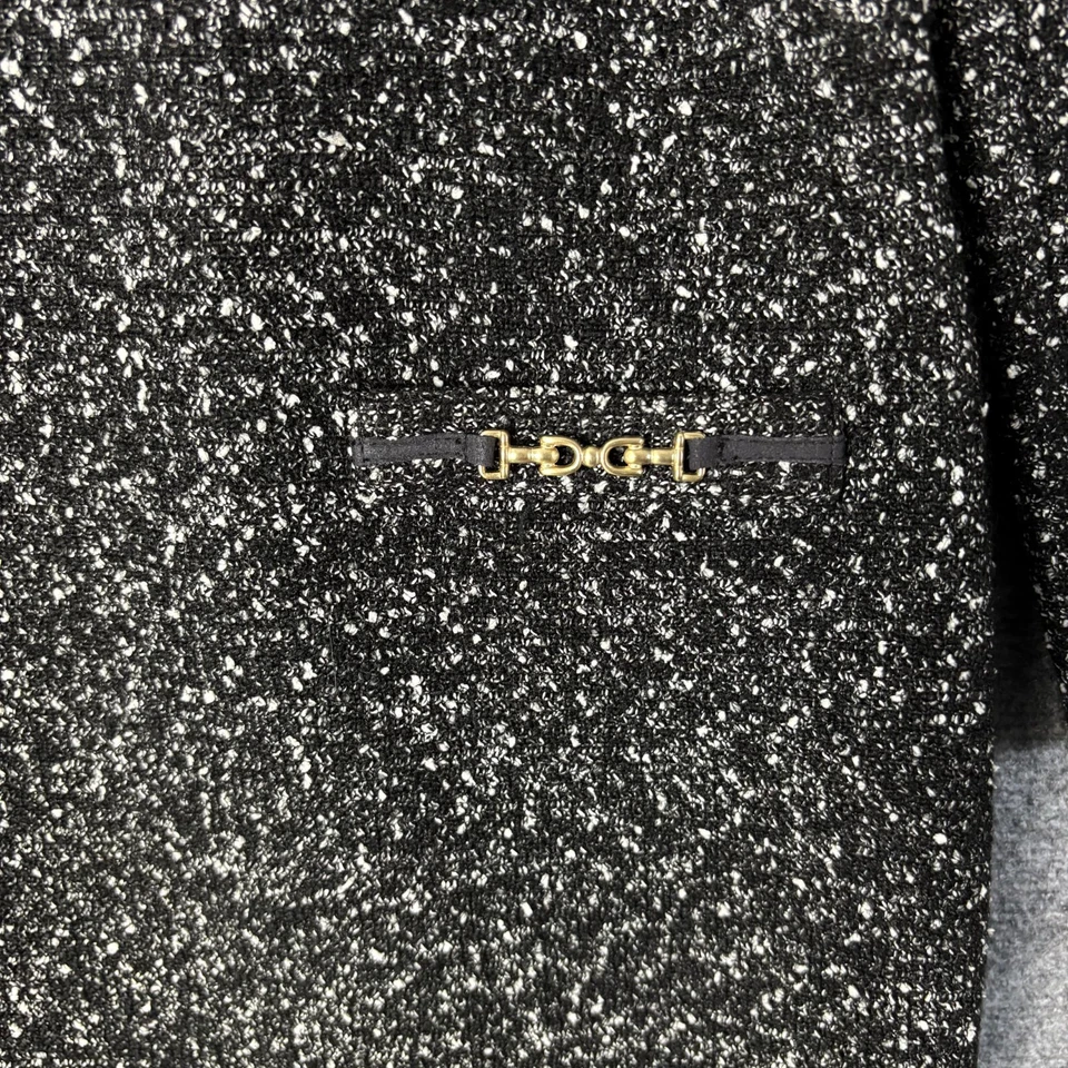 Talbots Dress Women's 6 Black White Speckled Sheath Stretch Knit Office Career - Image 3 of 4