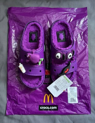 Crocs McDonalds Grimace Cozzzy Sandal Mens Size 5 Womens Size 7