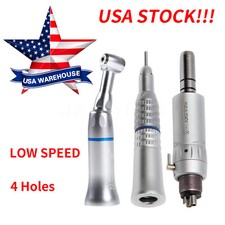 Dental Low Slow Speed Handpiece Contra Angle Straight Air Motor E-type 4Hole YAD