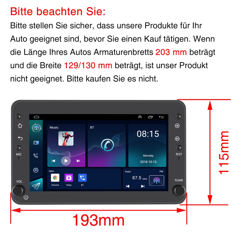 Für Alfa Romeo 159 Spider Brera DAB+ Autoradio Android 14 Carplay GPS Nav BT KAM - Bild 2 von 4