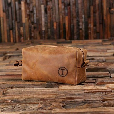 Personalized Leather Travel Toiletry 