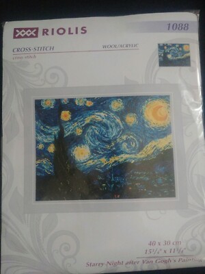 RIOLIS Starry Night after Van Gogh`s Painting Counted Cross Stitch Kit  # 1088 