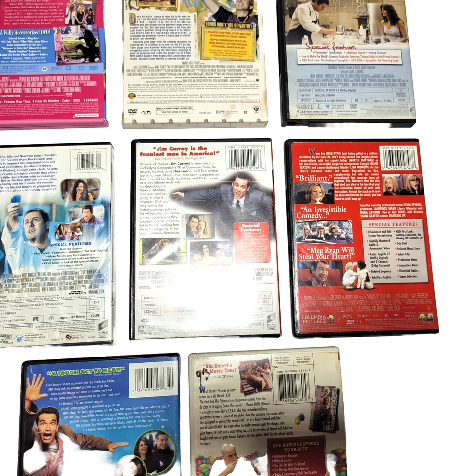 Lot of 8 Used Video DVD s Movies Click Spanglish Hanging Up The Pacifier Tested! Foto 4 de 4