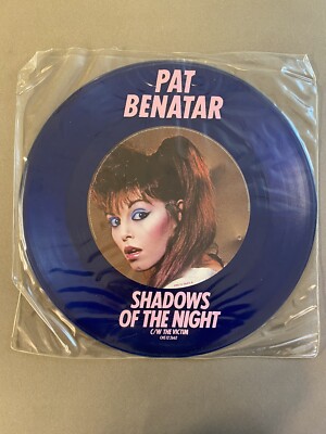 RARE Vintage 1982 Pat Benatar 12 in. Blue Vinyl LP Record ''Shadows of the Night''