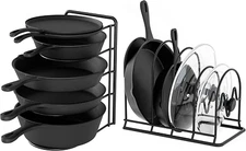 Heavy Duty Pan Organizer Rack for Cabinet, Pot Lid Holder, Kitchen Organization