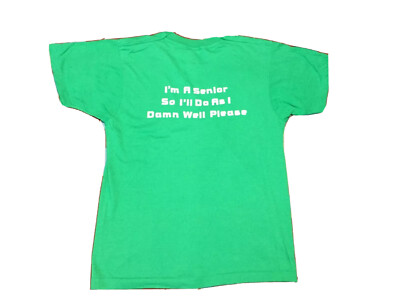 Vintage 80s Senior Week 1986 T Shirt L Screen Stars Green 