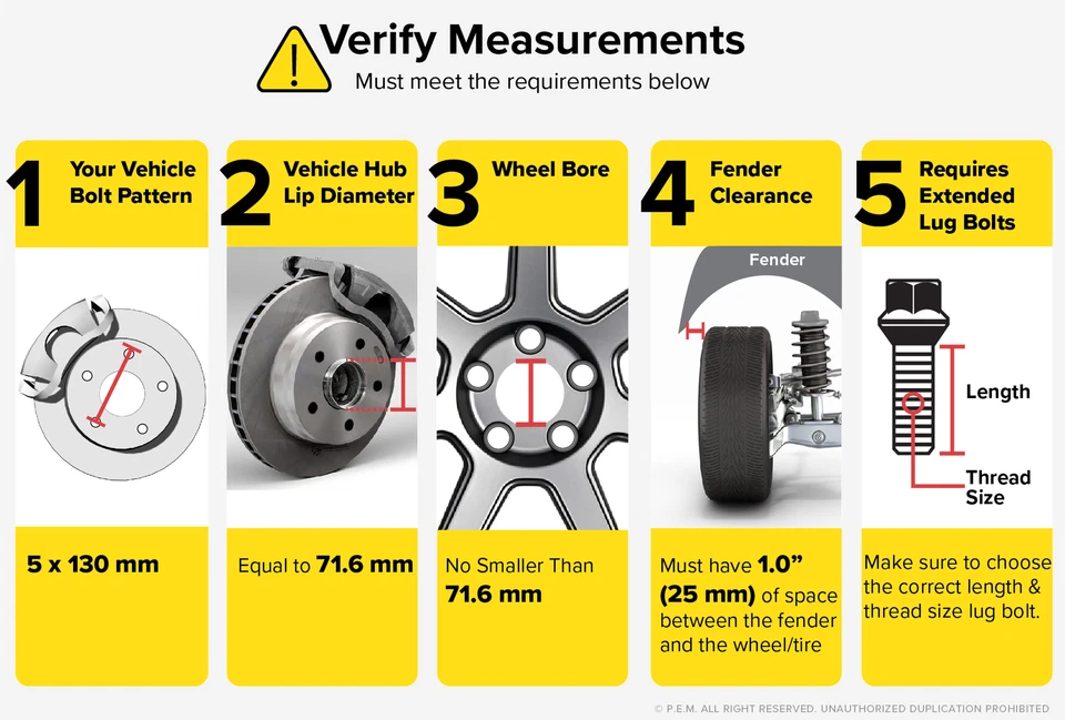 Espaciadores de rueda centrados en el cubo 5x130 de 25 mm (1 pulgada) para Porsche VW Audi con buje de 71,6 mm Foto 3 de 4