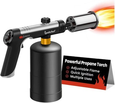 Propane Cooking Torch Grill Gun& Culinary Kitchen Blow Torch Charcoal Torch