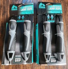 Lot Of 2 RBX Contoured Ergonomic Grip Jump Rope Black 110 Inch Cardio Strength
