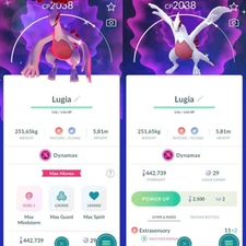 Pokémon Go Shiny Lugia Dynamax - Mini PTC / Trade 20K/ 1 Million / Lucky Trinket