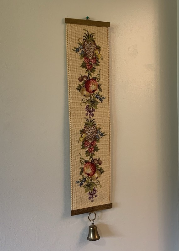 Finished Fruit Needlepoint Bell Pull