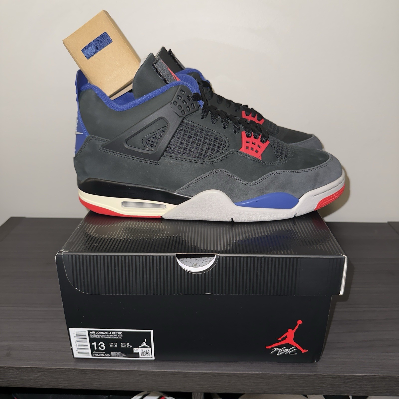 Size -13 Jordan Rare Air 4 White Lettering (2025) FV5029-003 (NEW)