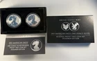 2021 American Eagle One Oz 99.9 Silver Reverse Proof 2 Coin Set Designer Edition
