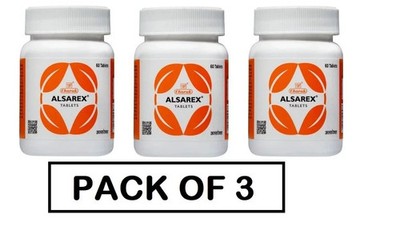 Charak Alsarex Ayurvedic Tablet   180 Tabs (3×60) for Acid Peptic & Stomach Care