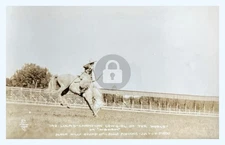 1930 Tad Lucas Black Hills Roundup Rodeo Belle Fourche SD RPPC Postcard COPY