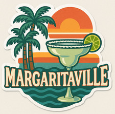 Margaritaville ~ 2 Vinyl Sticker~  Jimmy Buff...