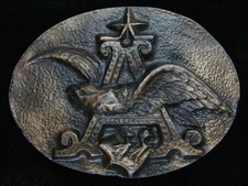 QE07114 NOS VINTAGE 1970s  ANHEUSER-BUSCH  BEER BREWING COMPANY BELT BUCKLE