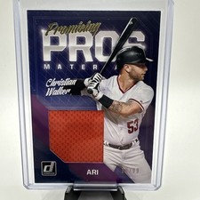 2018 Panini Donruss Christian Walker Promising Pros Material Gold /99 PPM-CW MEM