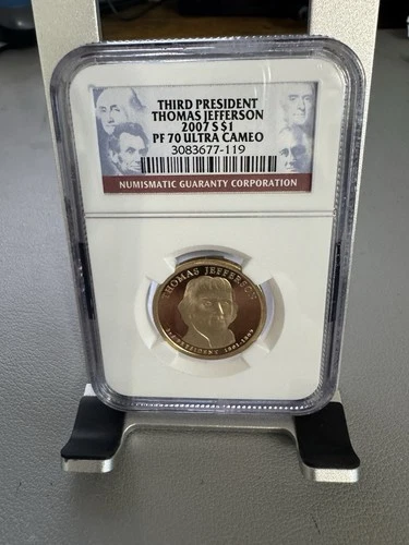 2007-P $1 Thomas Jefferson Third  President Dollar NGC PF 70 UCAM