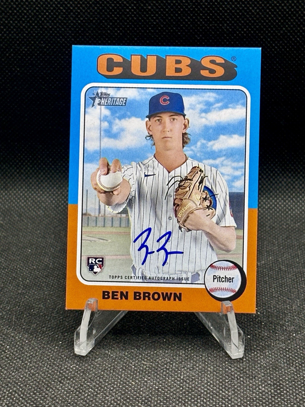 2024 Topps Heritage High Number Real One Autograph Ben Brown RC Chicago Cubs