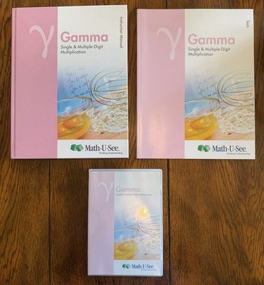 Math U See Gamma Instruction Manual + Tests + DVD Demme Learning Homeschool Set